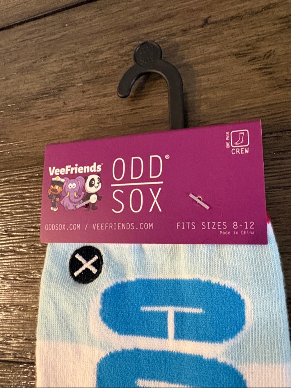 NWT [Odd Sox x VeeFriends] CONSIDERATE COWBOY Character Crew Socks Fits 8-12 - Picture 6 of 6